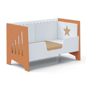 Alondra Cuna-cama-sofá-escritorio (5en1) de 70x140 cm teja
