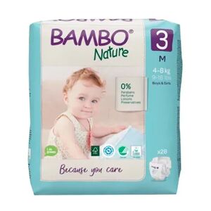 Bambo Pañal 3 M 4-8 Kg 28 Uds