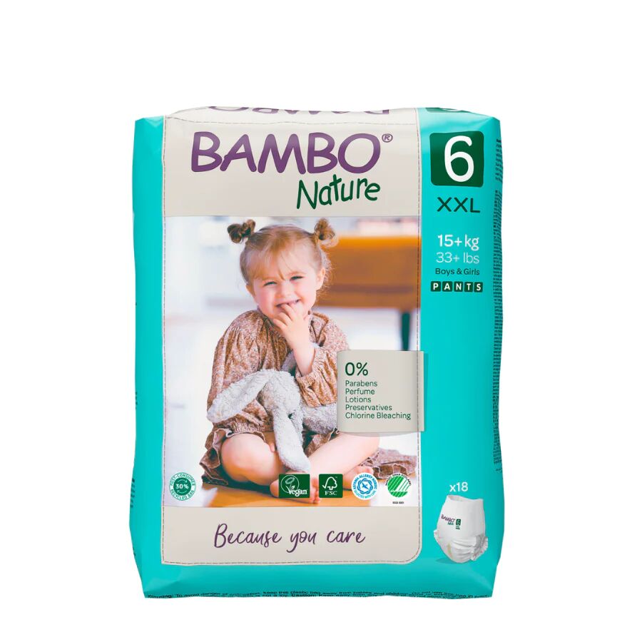 Bambo Nature Pañal Ropa Interior T6 XXL 15+kg x18