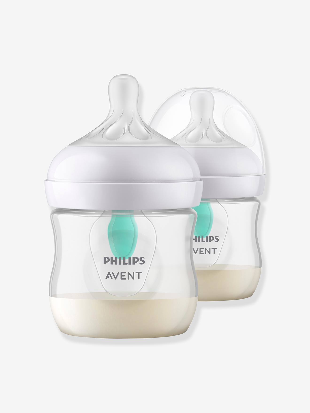 Pack de 2 biberones de 125 ml Natural Response AirFree de Philips AVENT transparente