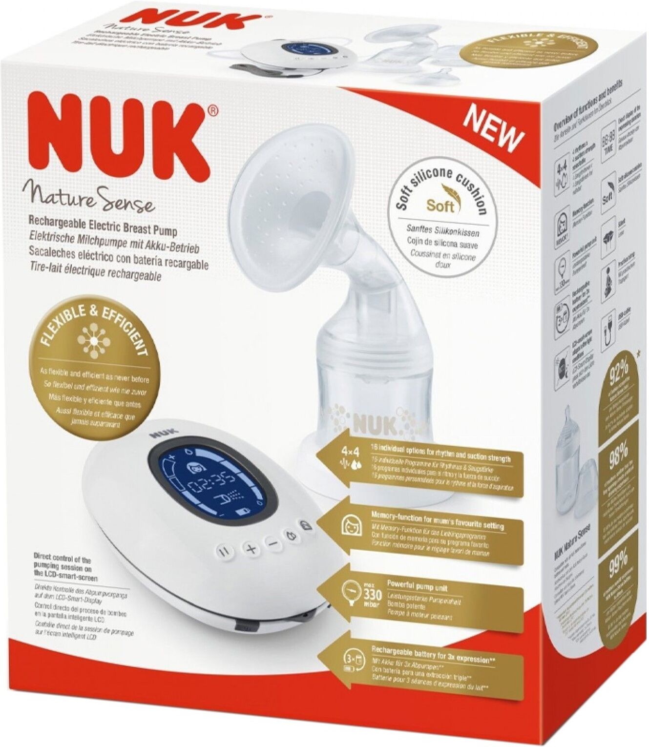 Nuk Extractor de leche eléctrico Nature Sense 1&nbsp;un.