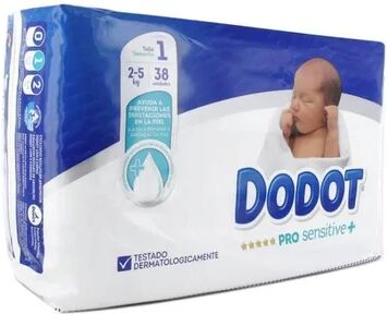 dodot Pro Sensitive + Pañales Talla 1 (2-5kg) 38uds