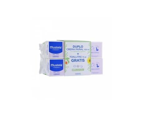 Mustela Crema Pack Duplo Pañal 2x100ml + Toallitas 70uds