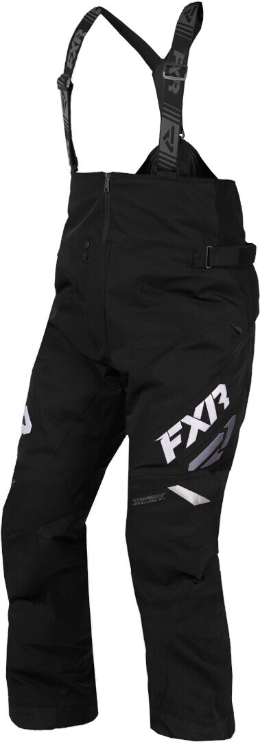 FXR Adrenaline 2023 Pantalones baberos para motos de nieve - Negro Blanco (L)