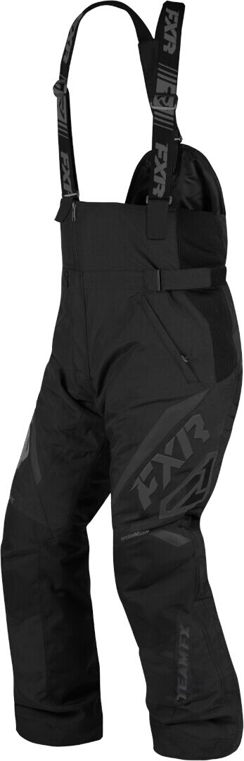 FXR Team FX 2023 Pantalones baberos para motos de nieve - Negro (L)