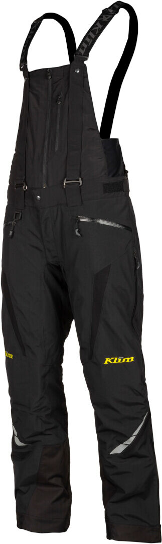 Klim Keweenaw Heritage Pantalones baberos para motos de nieve - Negro Amarillo (S)