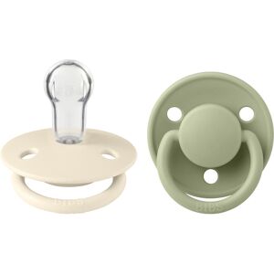 BIBS Pacifier De Lux Silicone Onesize 2 kpl – Ivory/Sage