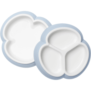 BabyBjörn Ensemble d’assiettes pour bébé, lot de 2 - Bleu pastel - Publicité