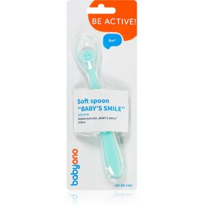 BabyOno Be Active Baby’s Smile petite cuillère Turquoise 6 m+ 1 pcs - Publicité