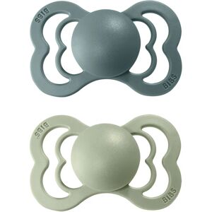 BIBS Supreme Natural Rubber Size 1: 0+ months tétine Island Sea / Sage 2 pcs