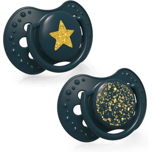 LOVI Stardust Green tétine 18 m+ 2 pcs