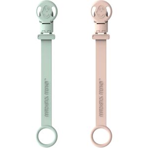 Soother Clips attache tétine Mint Green & Dusty Pink 2 pcs