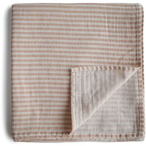 Mushie Muslin Swaddle Blanket Organic Cotton couvertures d’emmaillotage Natural Stripe 120cm x 120cm 1 pcs