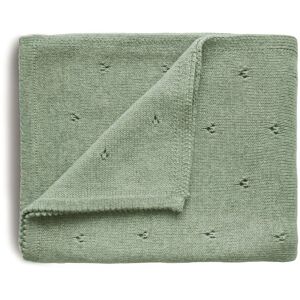Mushie Knitted Pointelle Baby Blanket couverture tricotée pour enfant Sage 80 x 100cm 1 pcs
