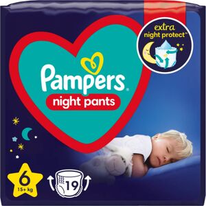 Pampers Night Pants Size 6 couches-culottes à usage unique pour la nuit 15+ kg 19 pcs - Publicité
