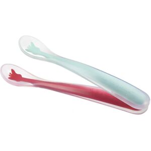 Sophie La Girafe Vulli Silicone Spoons petite cuillère pour enfant Red/ Blue 4m+ 2 pcs