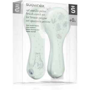 Suavinex Tigers Brush-comb Set ensemble pour bébé Green 1 pcs