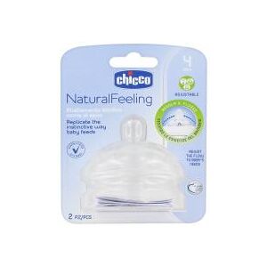 Chicco Natural Feeling 2 Tetines Debit Variable 4 Mois et + - Boîte 2 tetines