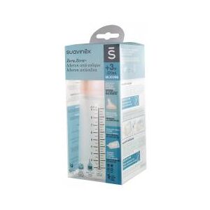 Suavinex Care Zero.Zero Biberon Anti-Colique Débit Moyen 270 ml 0 Mois et + - Boîte plastique 1 biberon