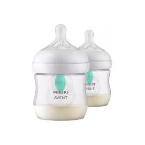 Avent Natural Response 2 Biberons avec Valve AirFree 125 ml 0 Mois et + - Boîte 2 biberons de 125 ml