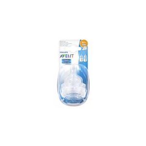 Avent Scf634/27 Lot 2 Tét Classic 6M+ 4 Trous - Boîte 2 tétines