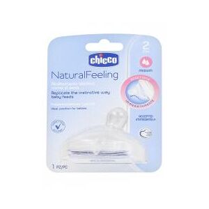 Chicco Tétine Naturalfeeling Inclinée - Flux Moyen - 2M+ - X1 - Blister 1 Tétine