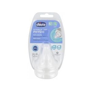 Chicco Tétine Physiologique Anti-Coliques Silicone - Flux Repas - 6M+ - X2 - Blister 2 tétines