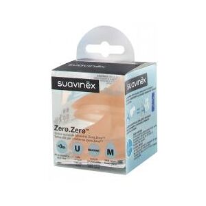 Suavinex Zero.Zero Tétine Débit Moyen 0 Mois et + - Boîte plastique 2 tétines