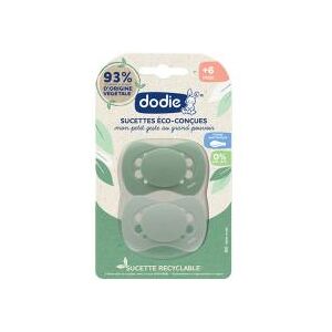 Dodie 2 Sucettes Eco-Conçues +6M - Blister 2 sucettes