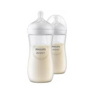 Avent Biberons à Réponse Naturelle - 330 ml - 3M+ - Lot de 2 - Boîte 2 biberons de 330 ml