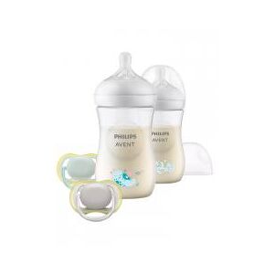 Avent Kit Nouveau-Né - 2 Biberons à Réponse Naturelle + 2 Sucettes - Boîte 2 biberons + 2 sucettes