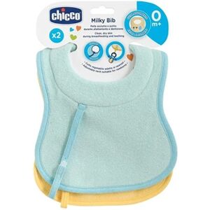 Chicco bavoir junior 27 cm coton vert menthe/jaune 2 pièces - Publicité