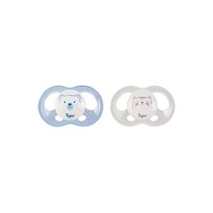 Tigex 2 Sucettes Soft Touch Silicone Taille 6-18 m Ourson Chat - Publicité