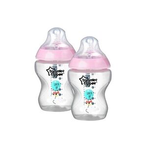 Tommee Tippee Lot de 2 biberons déco fille closer to nature 260ml - - Publicité