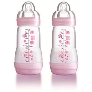 MAM Biberon anti-colique lot de 2 biberons 260 ml Africa rose Débit 2 - Publicité