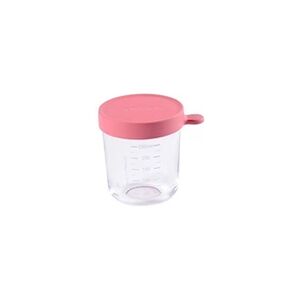 Beaba Pot de conservation portion verre 250 ml dark pink - - Publicité