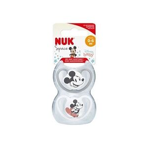 NUK Lot 2 sucettes SPACE Mickey - 0-6 mois - Publicité