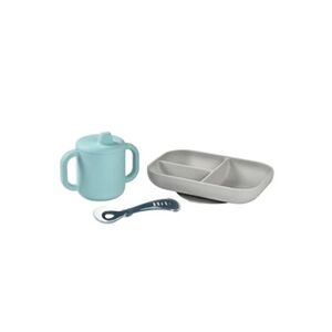 Beaba Coffret d'apprentissage silicone + tasse - Bleu - Publicité