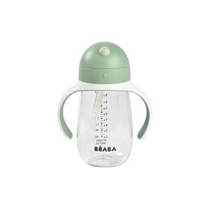 Beaba Biberon/Tasse d'apprentissage /Tasse paille 300 ml, Vert sauge - Publicité