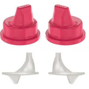 lifefactory Bouchon de biberon Sippy framboise lot de 2