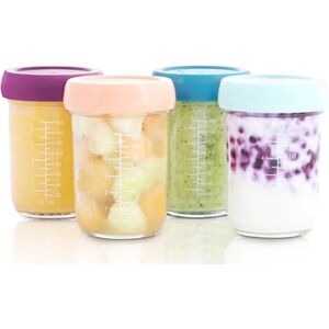 Babymoov Pots de conservation repas bebe Babybols verre 4x240 ml