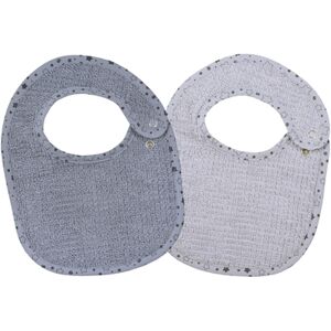 WÖRNER SÜDFROTTIER Bavoir enfant At Home bouton-pression gris lot de 2