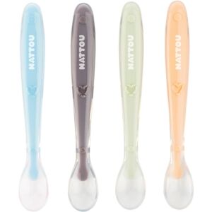 Cuillère enfant étui silicone lot de 4