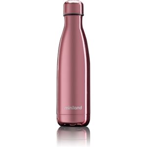 miniland Thermos bottle deluxe rose inox effet chromé 500 ml 380ml-750ml