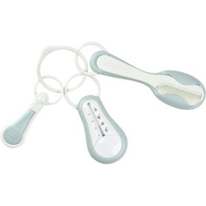 BEABA Kit peigne brosse thermometre enfant bleu vert