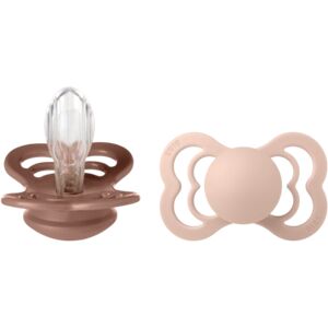 BIBS® BIBS Sucette Supreme Blush / Castor Silicone 6-36 mois, 2 pcs.