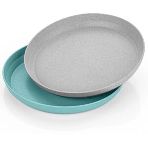 reer Assiette enfant Growing bleu/gris, lot de 2