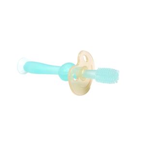 haakaa® Brosse a dents enfant 360° silicone bleu clair