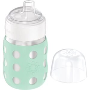 lifefactory Biberon col large bouchon Soft Sippy inox 235 ml, mint