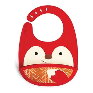 SkipHop Bavoir enfant zoo renard silicone